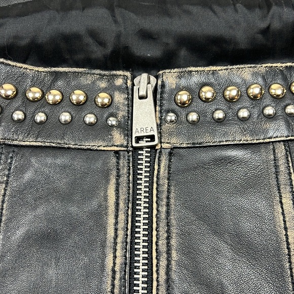 AREA Studded Leather Strapless Corset Top - Picture 9 of 11